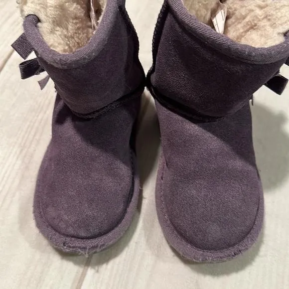 Kookaburra Ugg Purple Shoes with Bow Toddler Size 9 Koolaburra