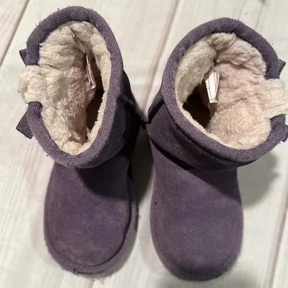 Kookaburra Ugg Purple Shoes with Bow Toddler Size 9 Koolaburra