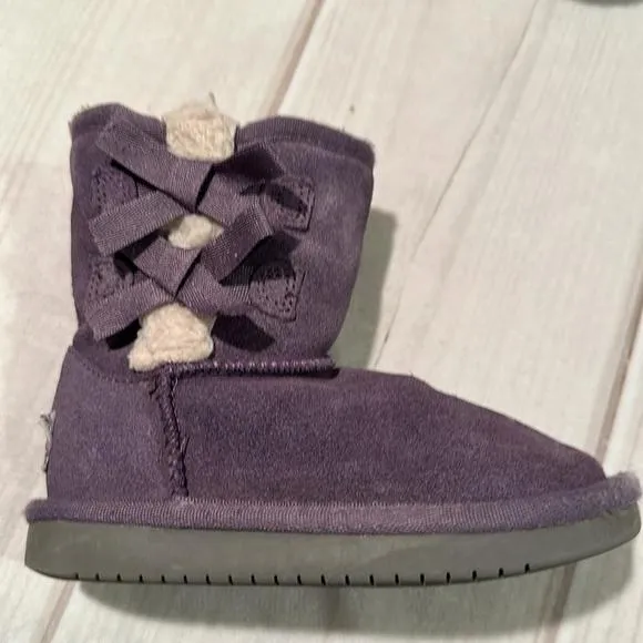Kookaburra Ugg Purple Shoes with Bow Toddler Size 9 Koolaburra