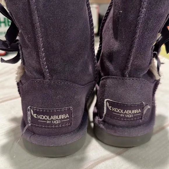 Kookaburra Ugg Purple Shoes with Bow Toddler Size 9 Koolaburra