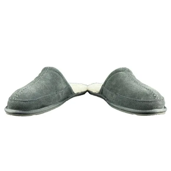 Koolaburra by UGG Men's Grey Sting Suede Fur Slippers Size 10