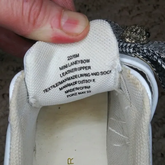 Kurt Geiger Baby Mini Laney Bow White Leather Toddler Sneakers
