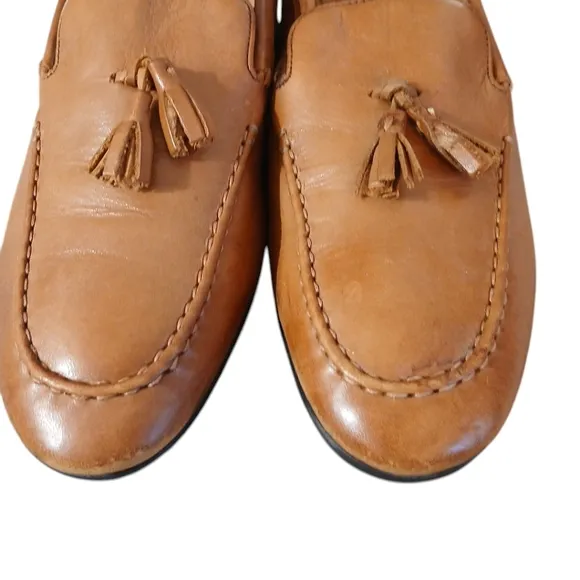Kurt Geiger Loafers Men's Tan Tassled Slip-On Shoes size 10