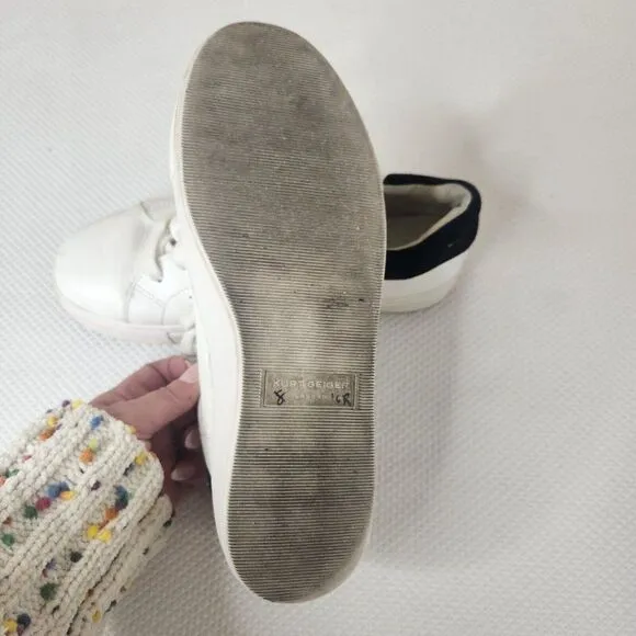 Kurt Geiger London Laney Leather Platform Sneakers Womens Size 9 White