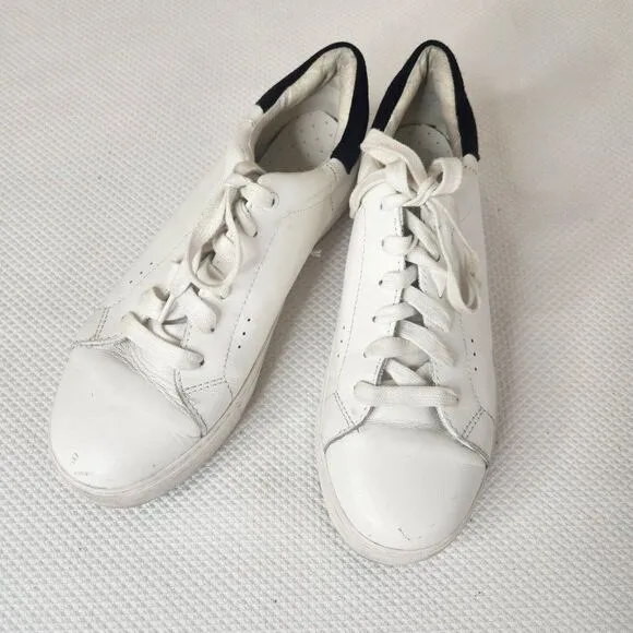 Kurt Geiger London Laney Leather Platform Sneakers Womens Size 9 White