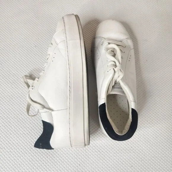 Kurt Geiger London Laney Leather Platform Sneakers Womens Size 9 White