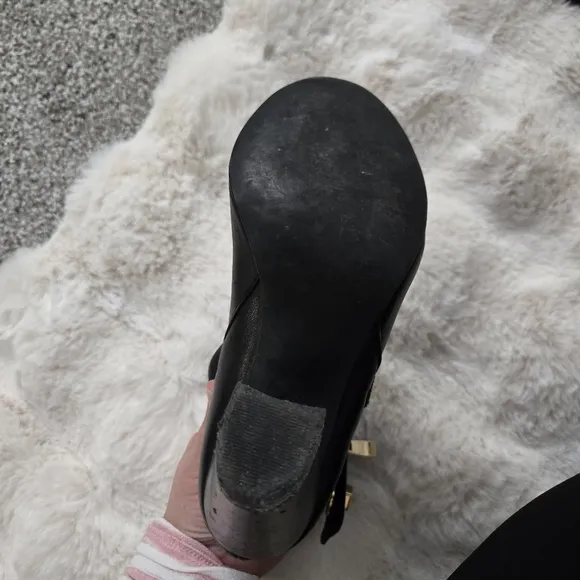 Kurt Geiger London Leather Heeled Peep toe Boots Size 38 #123