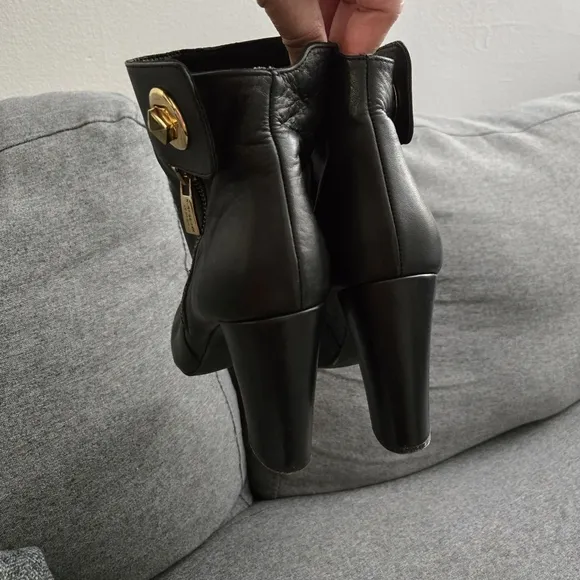 Kurt Geiger London Leather Heeled Peep toe Boots Size 38 #123