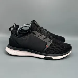Kuru Atom Men's 10 Black Mesh Athletic Shoes Lace-Up Low-Top Running Sneakers