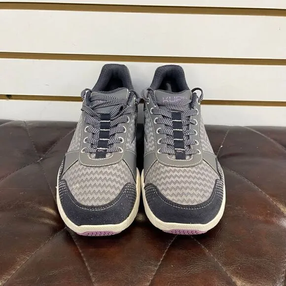 Kuru Quantum Womens Sz 8.5 Wide Mesh Running Shoes Gray Purple Sneakers 201323E