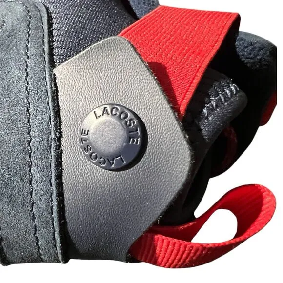 Lacoste Run Breaker 0521 Mid Boots Shoes Men's Size 8.5 Navy Blue Red *READ*