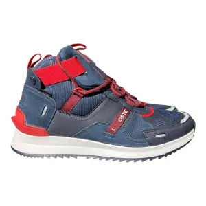 Lacoste Run Breaker 0521 Mid Boots Shoes Men's Size 8.5 Navy Blue Red *READ*