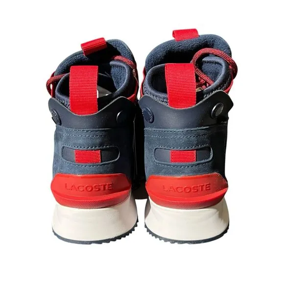 Lacoste Run Breaker 0521 Mid Boots Shoes Men's Size 8.5 Navy Blue Red *READ*