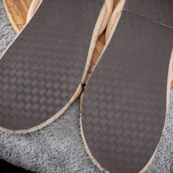 Lafayette 148 New York Honore Shearling Leather-Strapped Sandals SZ 40 US 10