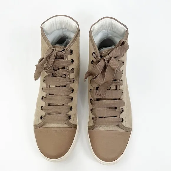 Lanvin Suede High Top Sneakers