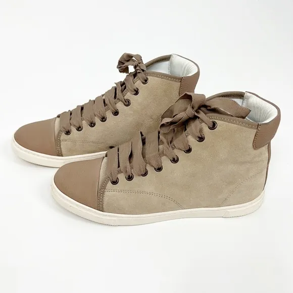 Lanvin Suede High Top Sneakers