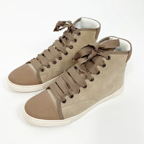 Lanvin Suede High Top Sneakers