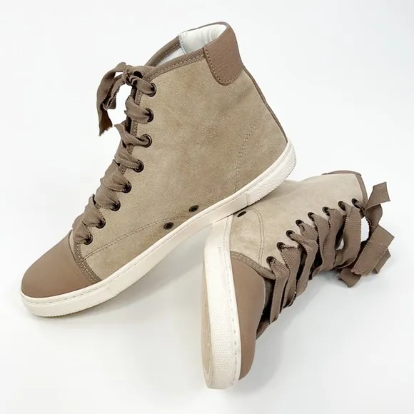 Lanvin Suede High Top Sneakers
