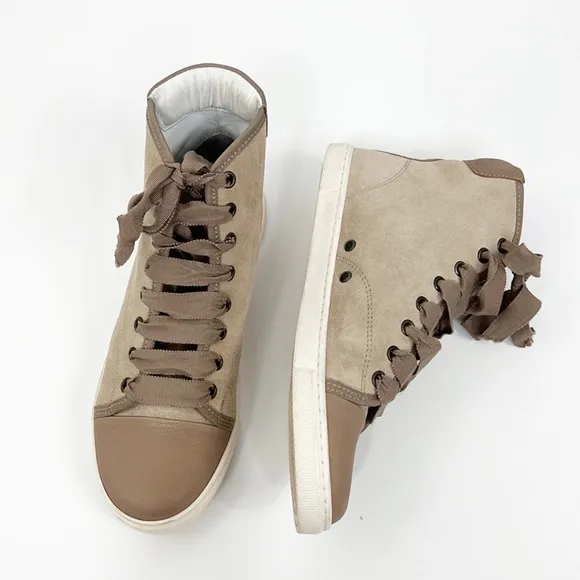 Lanvin Suede High Top Sneakers