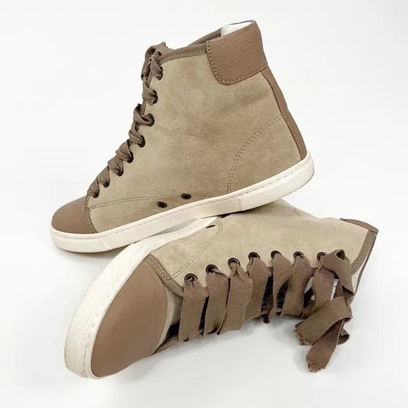 Lanvin Suede High Top Sneakers