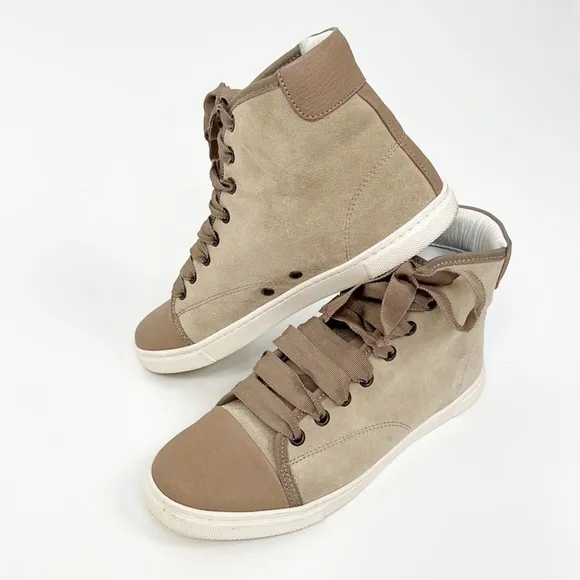 Lanvin Suede High Top Sneakers