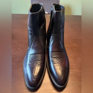 Laredo Black Fletcher ankle leather boots. Black. Men’s size 10.