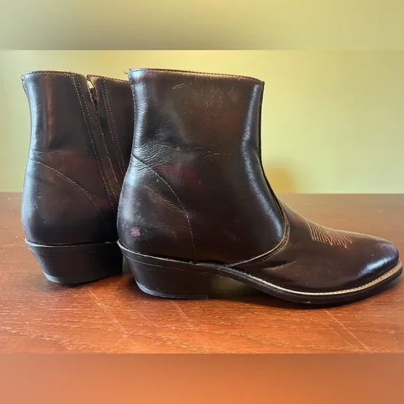Laredo Black Fletcher ankle leather boots. Black. Men’s size 10.