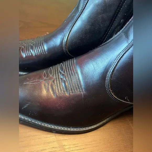Laredo Black Fletcher ankle leather boots. Black. Men’s size 10.