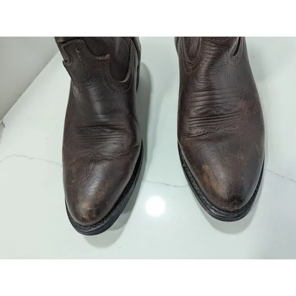 Laredo Distressed Brown Leather Boots Men's Size US 9.5D Cowboy Western 28-1807