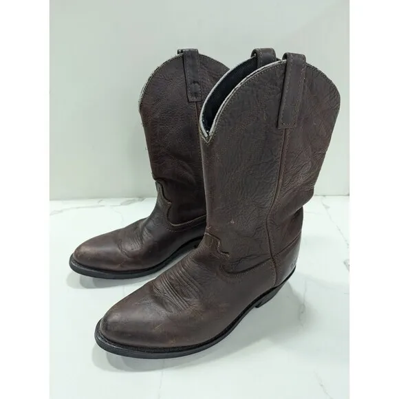 Laredo Distressed Brown Leather Boots Men's Size US 9.5D Cowboy Western 28-1807