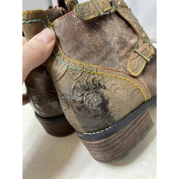 LARTISTE NAILHEAD Boots BROWN 9.5