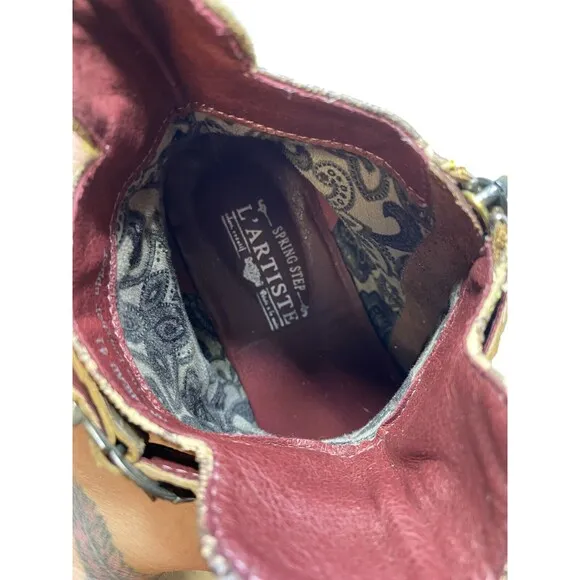LARTISTE NAILHEAD Boots BROWN 9.5
