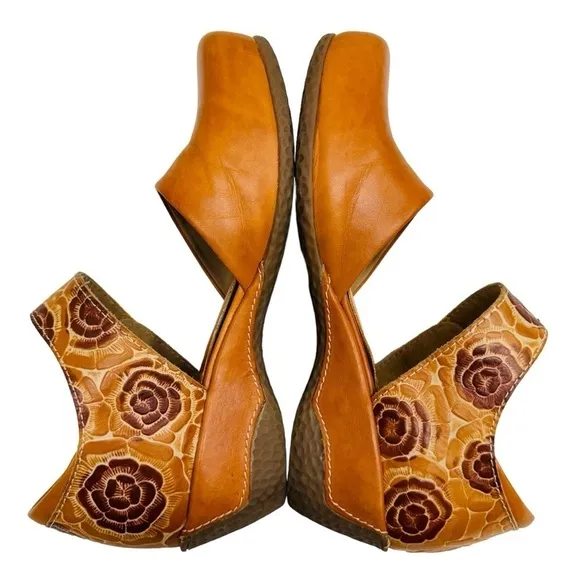 L'Artiste Spring Step Gloss Shoes Slip-On Mary Jane Women’s 36 US 6 Brown Wedges