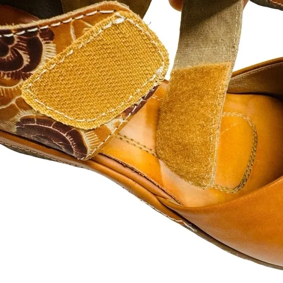 L'Artiste Spring Step Gloss Shoes Slip-On Mary Jane Women’s 36 US 6 Brown Wedges