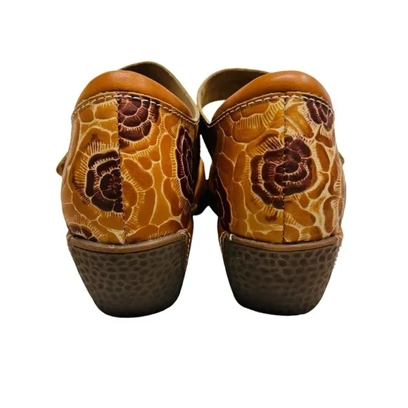 L'Artiste Spring Step Gloss Shoes Slip-On Mary Jane Women’s 36 US 6 Brown Wedges