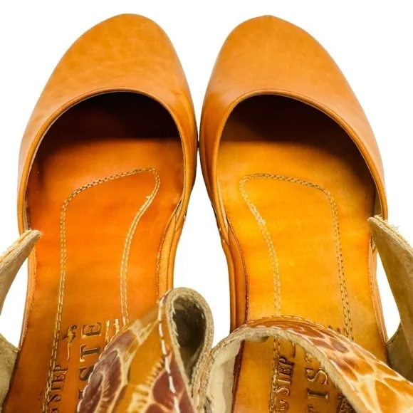 L'Artiste Spring Step Gloss Shoes Slip-On Mary Jane Women’s 36 US 6 Brown Wedges