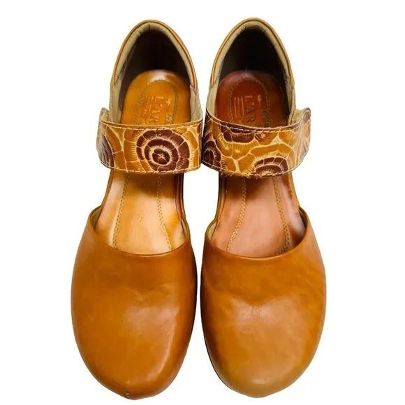 L'Artiste Spring Step Gloss Shoes Slip-On Mary Jane Women’s 36 US 6 Brown Wedges