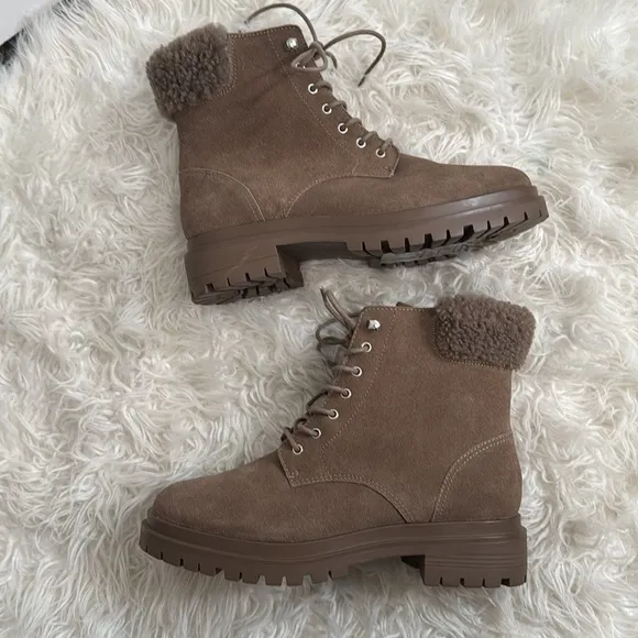 LAUREN RALPH LAUREN CARLEE TRUFFLE LACE UP BOOTS