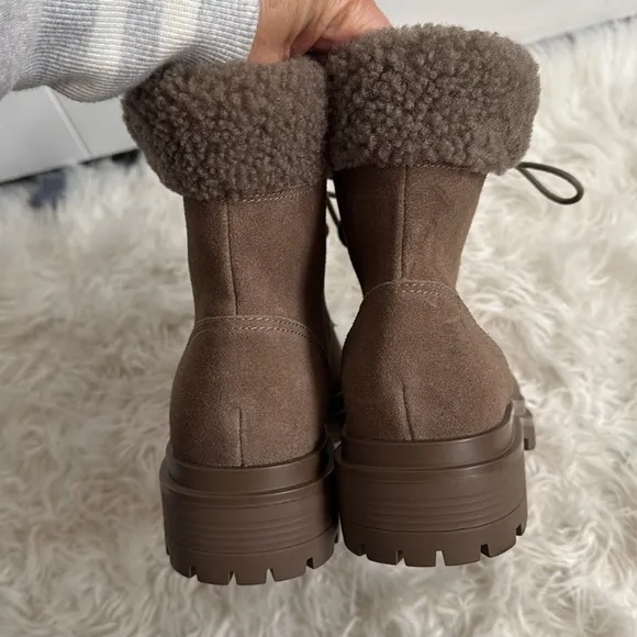 LAUREN RALPH LAUREN CARLEE TRUFFLE LACE UP BOOTS