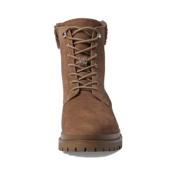 LAUREN RALPH LAUREN CARLEE TRUFFLE LACE UP BOOTS
