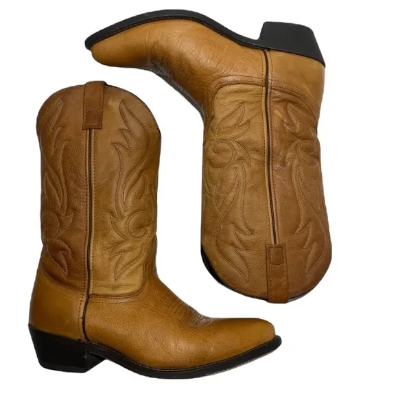 Leather Western Boots Genuine Leather Cowboy Boots Masterson Boot Co Men Size 10