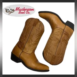 Leather Western Boots Genuine Leather Cowboy Boots Masterson Boot Co Men Size 10