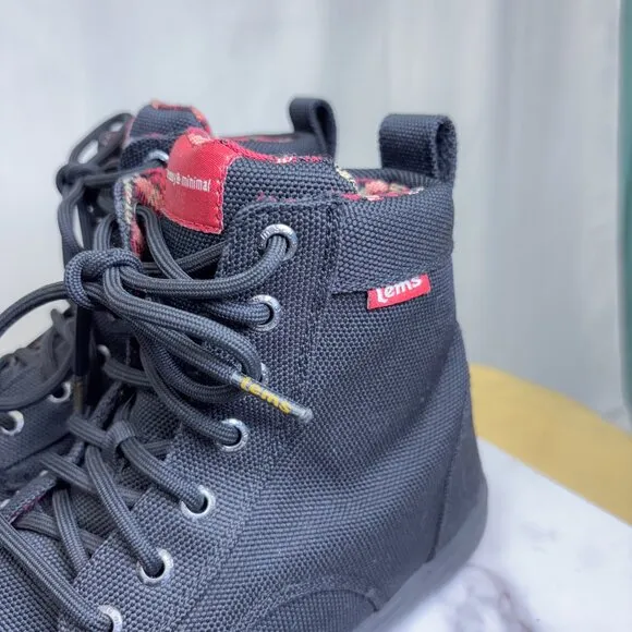 Lems Boulder Black Boot Unisex Vegan Minimalist Hiking Shoes Men's 9 Womens 10.5