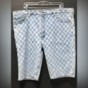 💘Levi's 502 Blue Checker Denim Shorts