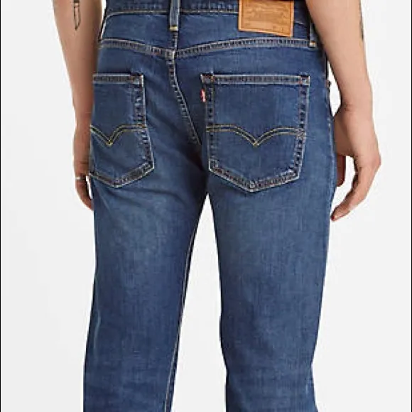 Levi’s 512 SLIM TAPER FIT MEN'S JEANS 32W 34L Dark Wash, worn and torn look