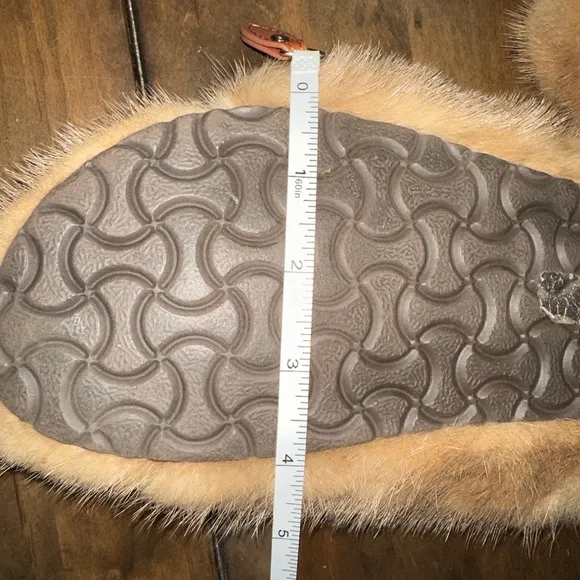 Linda Richards 100% Mink Cream Slides