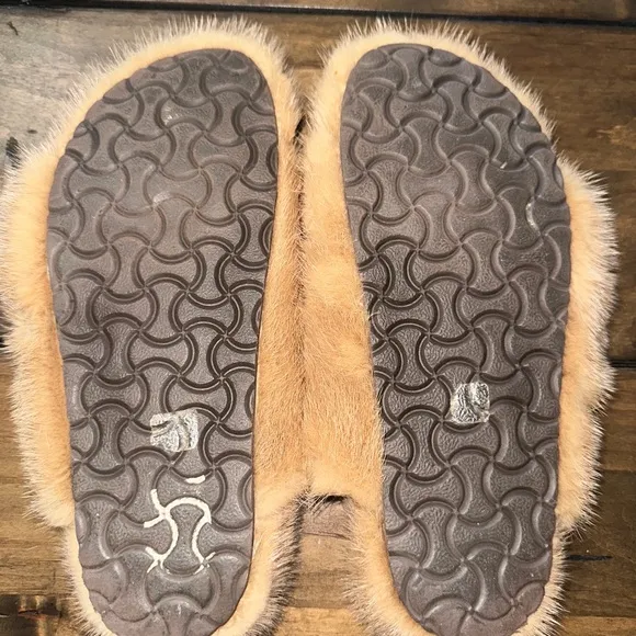 Linda Richards 100% Mink Cream Slides