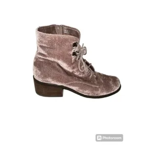 linea paolo shoes Lace Up Boots Purple Velvet 8.5