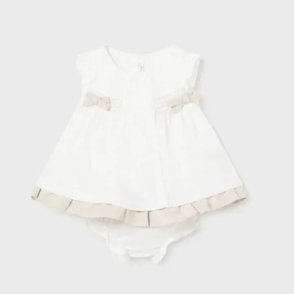 Linen Romper Baby Boy Boutique Flax/Khaki Button Tab Portrait Vacation NWT