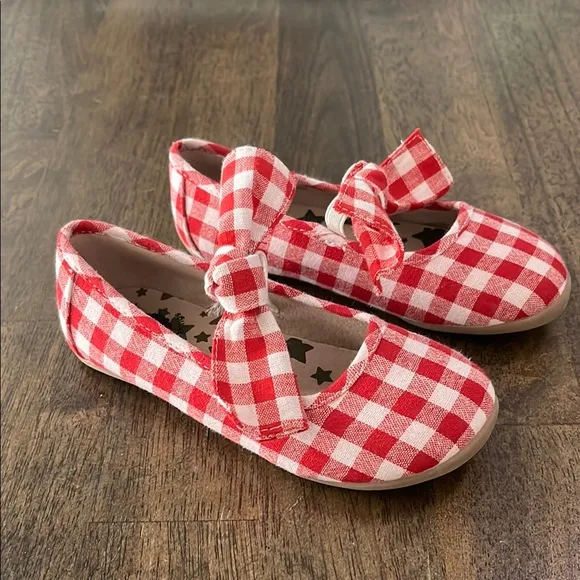 Livie &amp; Luca Red Gingham with Bows size 12